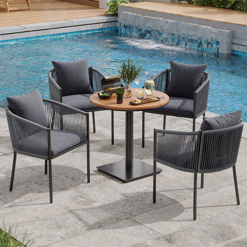 Ensemble de 2 chaises de patio d'extérieur en osier de rotin avec coussins