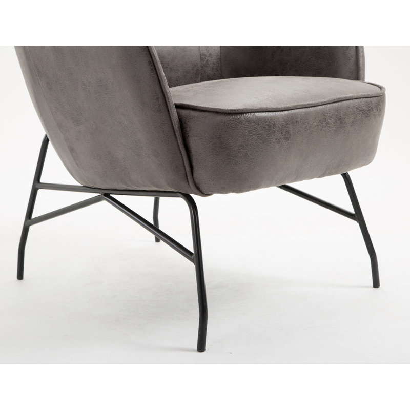 Rainer Upholstered Accent Chair, Set Of 2, Gray