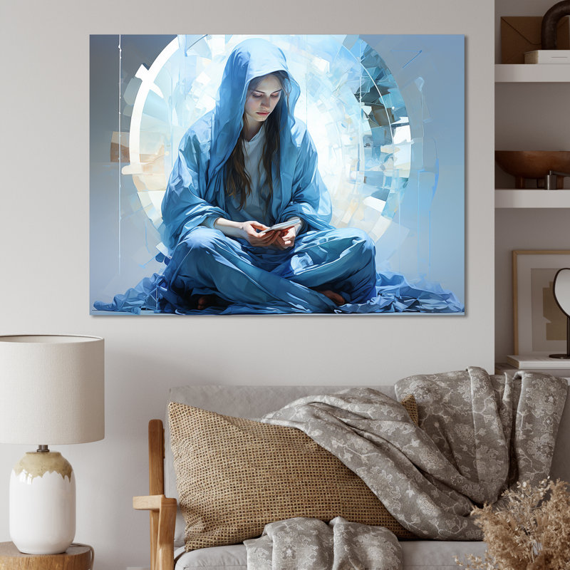«Apostolique azur Christianity Art I» sur toile, H 24 po x l 32 po x P 1 po, Toile tendue