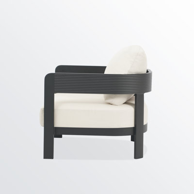 Lisa Rounded Aluminum Patio Lounge Chair