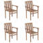 Chaise de patio en teck avec coussins Braxton-Rocco-924267178