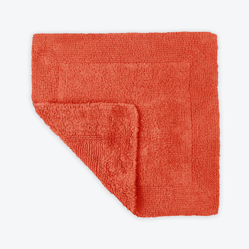 Nagelly Reversible Square Bath Mat, Terracotta