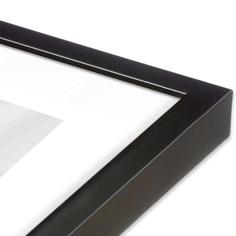 Imprimé de bord de mer côtier, Cadre simple en zinc patiné, H 15,25 po x l 12,25 po x P 1,25 po