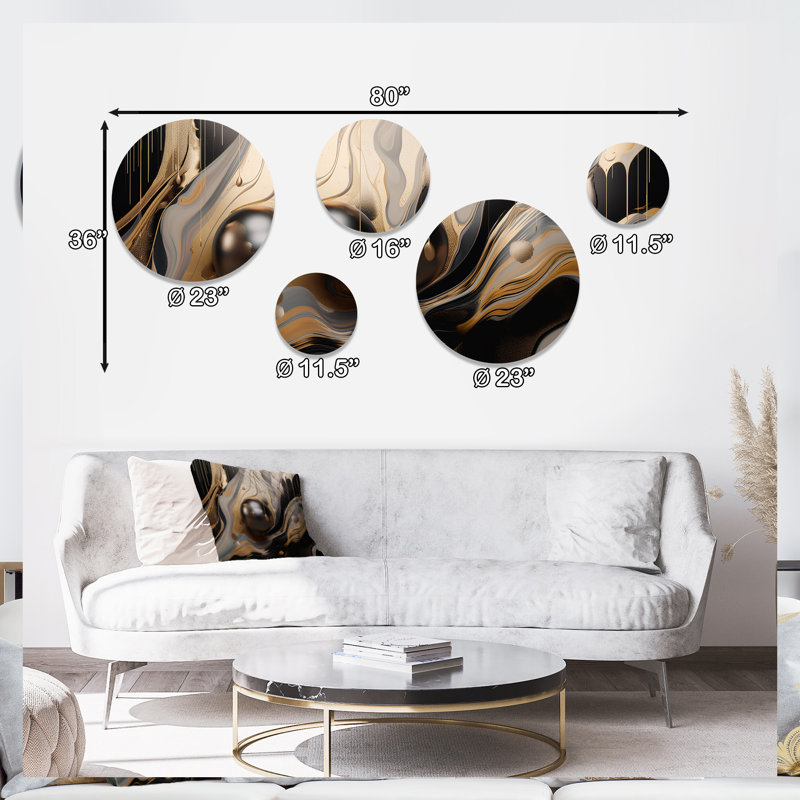 Abstract Wall Decor on Metal