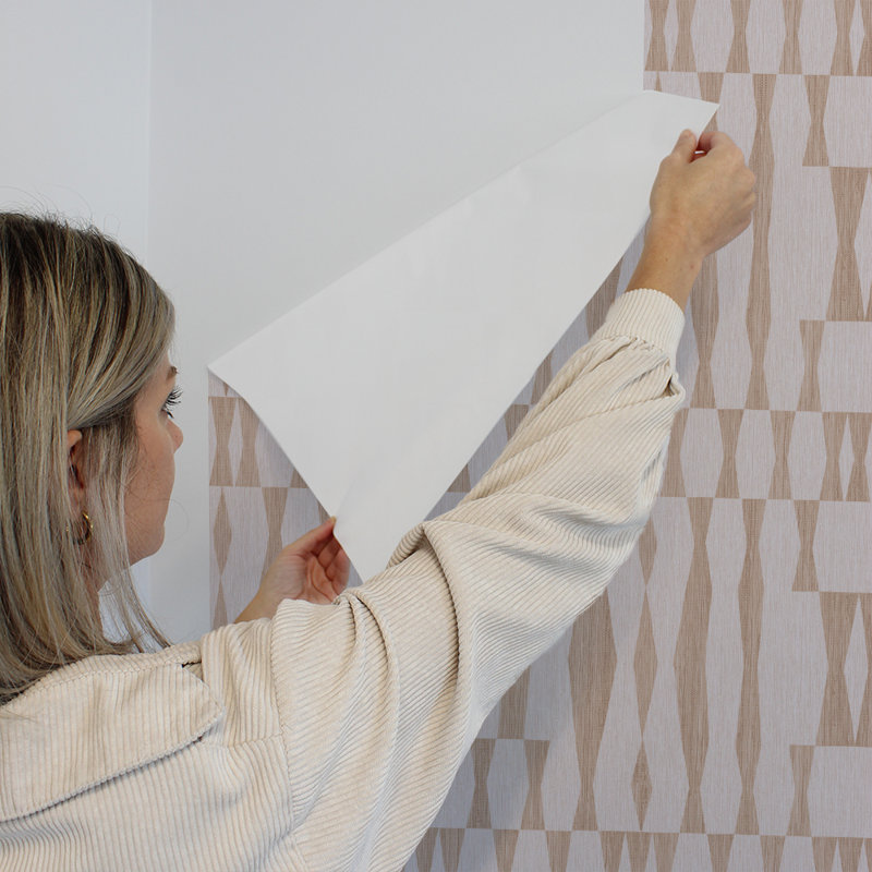 Diyar 16.5' L x 20.5" W Textured Peel and Stick Wallpaper Roll, Beige