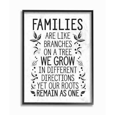 " Families Are Like Branches "
