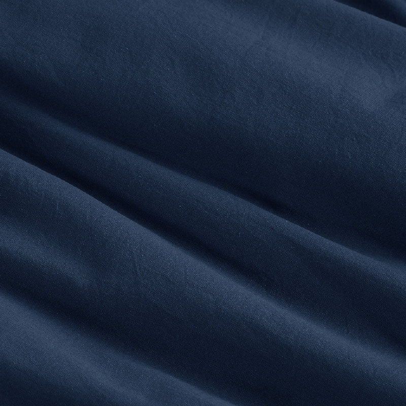 Best Seller Bedsure Cotton Fabric With Microfiber Inner Fill Comforter Set, 143TC, Queen Comforter with 2 Pillowcases, Navy