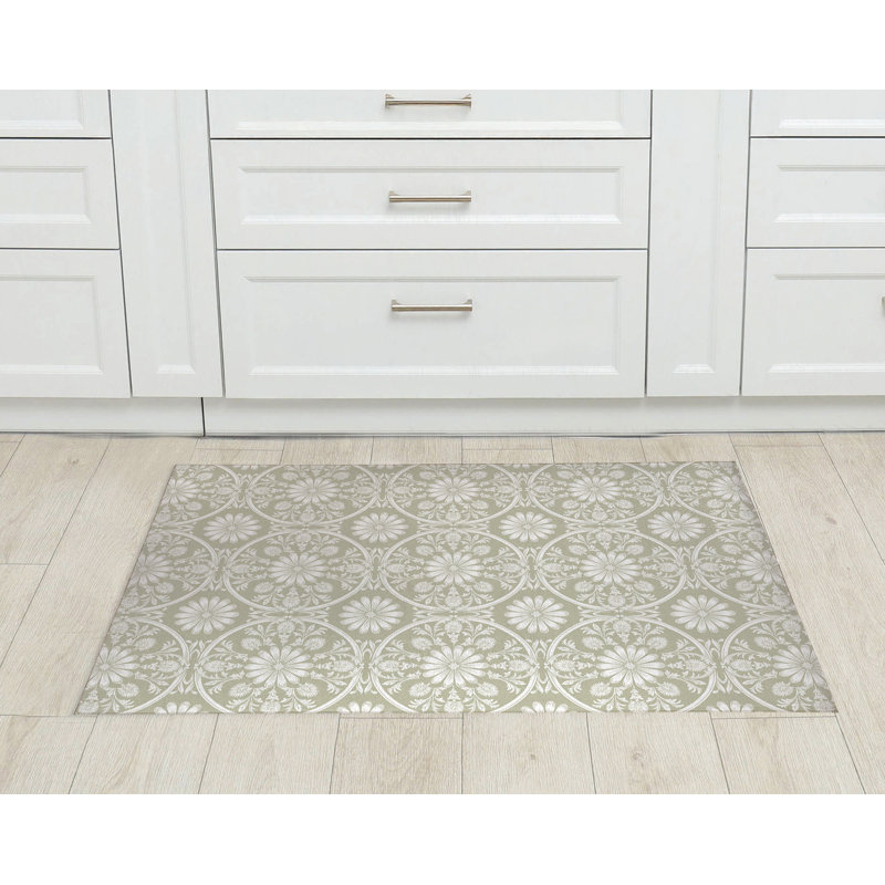 Tapis de cuisine Daisy, Rectangulaire 3 pi x 5 pi, Sauge
