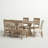 Averie Extendable Pine Solid Wood Solid Wood Top Trestle Dining Set