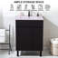 Ensemble de meuble-lavabo simple 24 po noir moderne