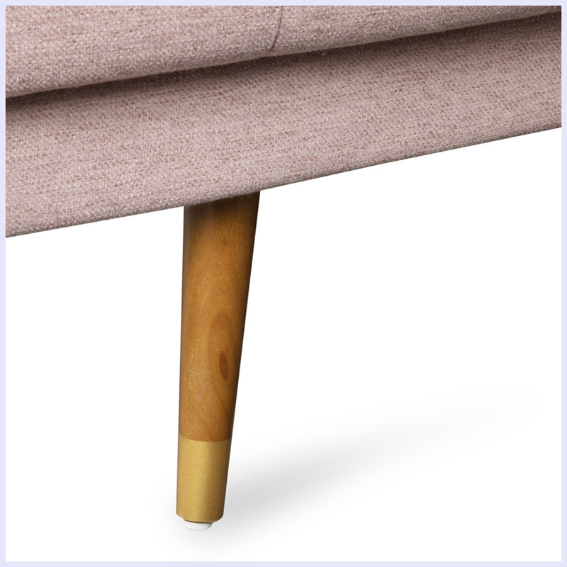 Canapé en tissu Mid-Century, Rosé