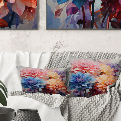 Coussin décoratif imprimé Dahlia I - Dahlia