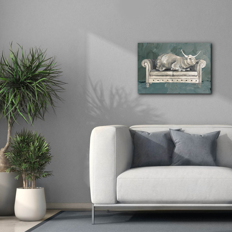  «Cowches 1» par Cindy Jacobs, art mural sur toile, 26 po x 18 po