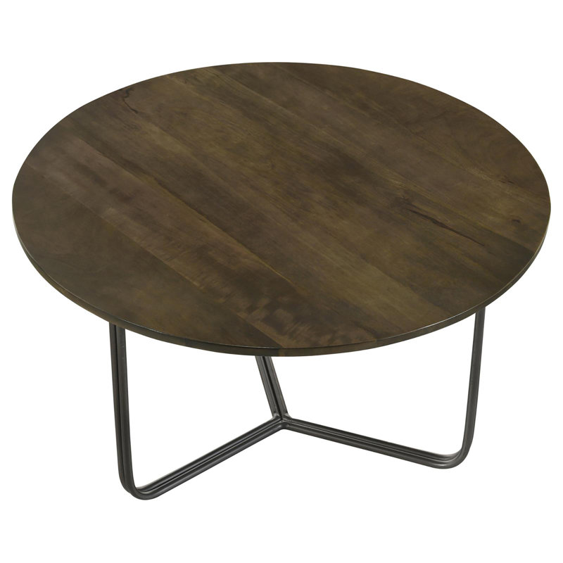 Table d'appoint naturelle et bronze industriel