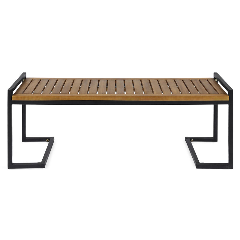 Wood And Iron Bench With Texture -Chimerical Surface