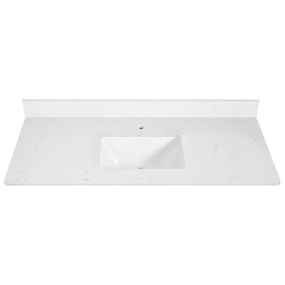 48" Quartz Bathroom Vanity Top With Sink