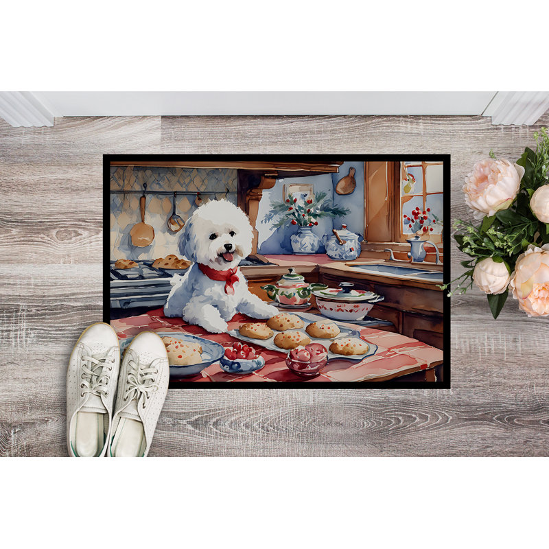 Paillasson Bichon Frise DAC3735, L 18 po x L 27 po