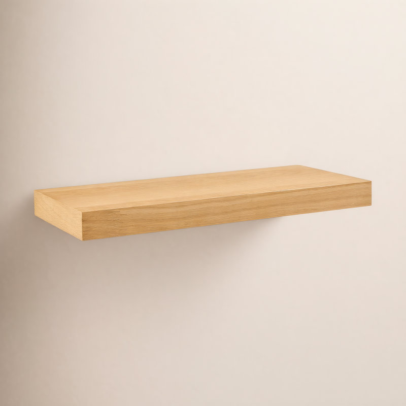Tablette flottante en bois manufacturé Sherice, Chêne, H 1,97 po x l 23,63 po x P 10,24 po
