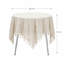 Nappe carrée en coton beige, housse de table, décoration de lit, décorations de mariage et de fête. (Beige)