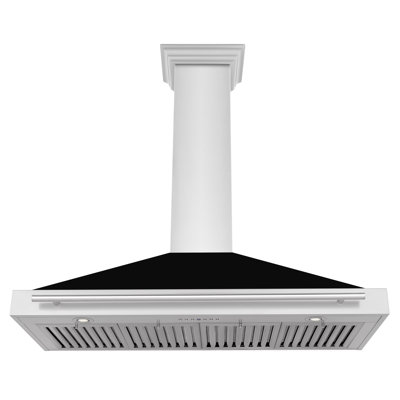 ZLINE 48 in. Convertible Stainless Steel Range Hood with Matte Shell and Stainless Steel Handle