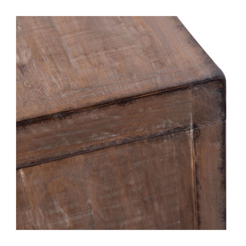 Merwin 84-Inch Reclaimed Pine 4-Door Sideboard, Brown