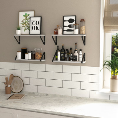 Floating Bookshelves for Living Room Decor, Wall Bookshelves, Wall Mounted, Farmhouse & Boho Decor, Special Finish Options
