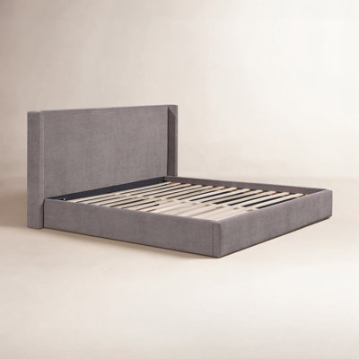 Nordic Upholstered Wingback Bed