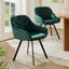 48cm H Tufted Velvet Upholstered Metal Armchair-1667171280