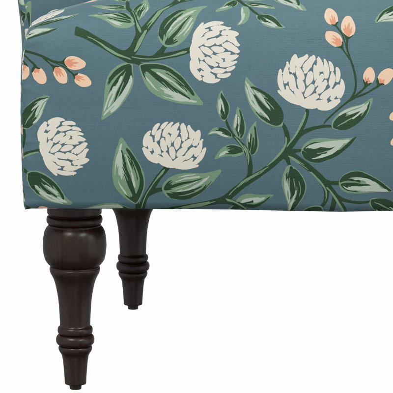 Josephine Chair, Rpc Peonies Emerald Linen