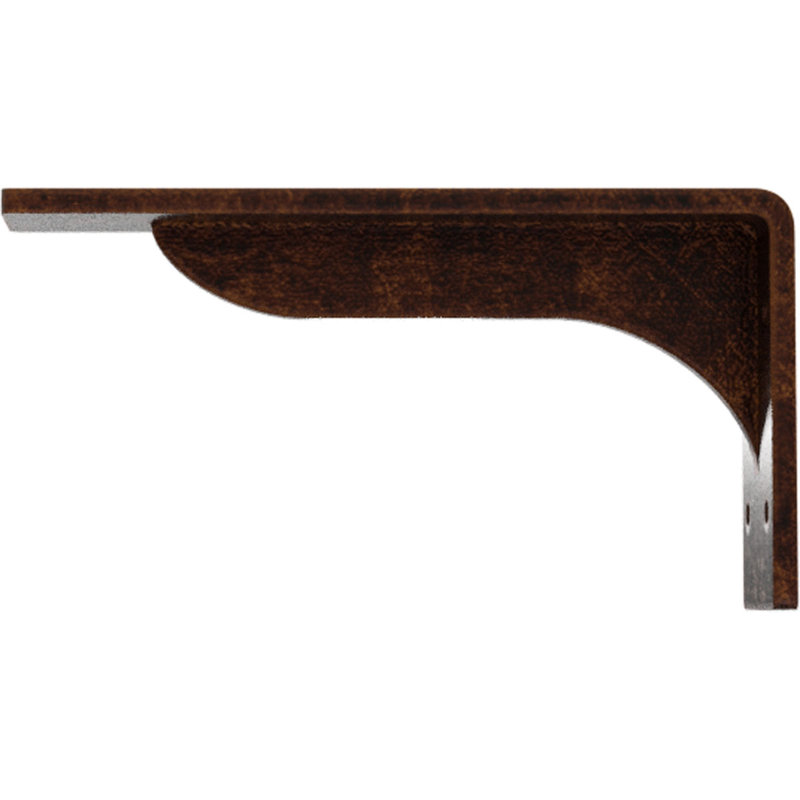 Support en acier Embrey, H 4,25 po x l 2 po x P 8 po, Cuivre antique