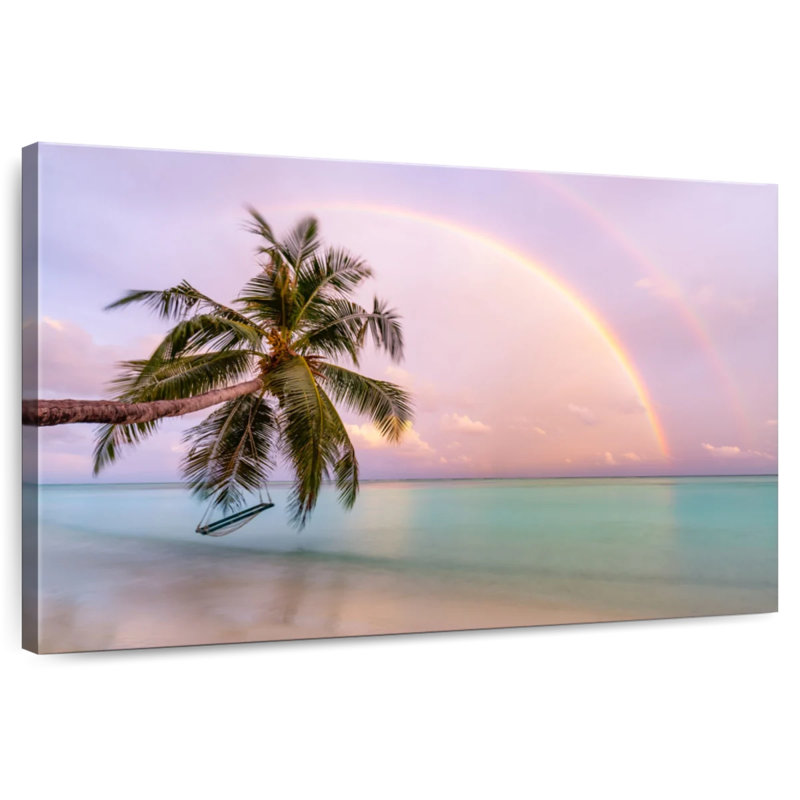 Gillard Maldives, coucher de soleil arc-en-ciel, H 26 po x l 39 po