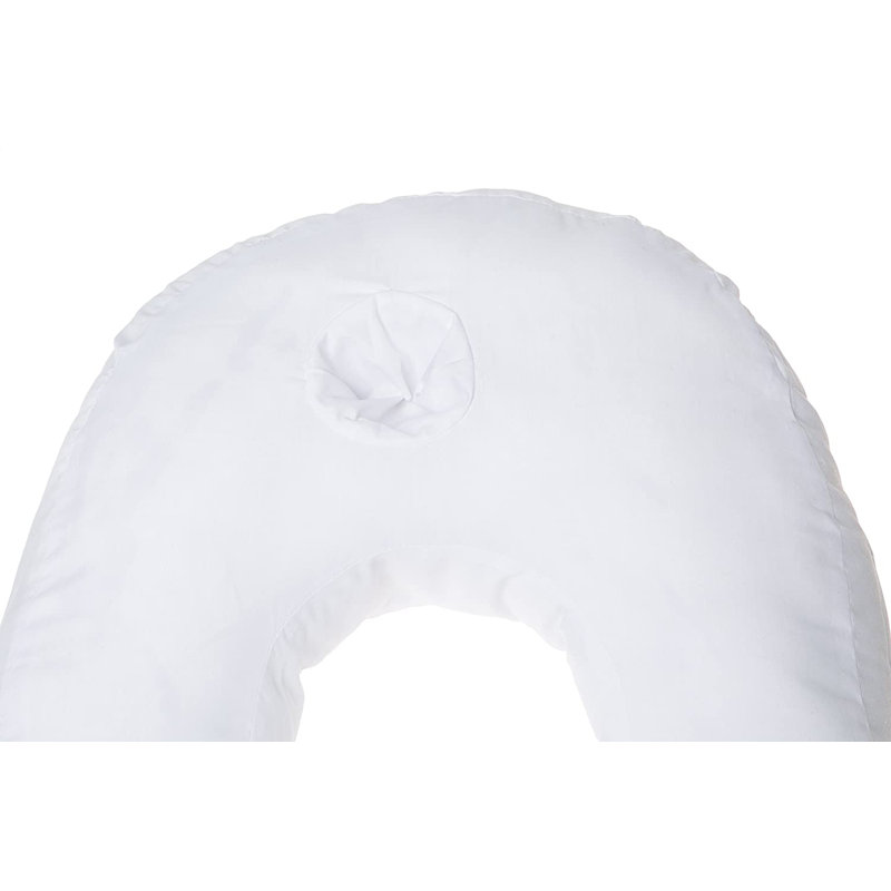 Oreiller pour oreiller latéral avec housse en coton blanc