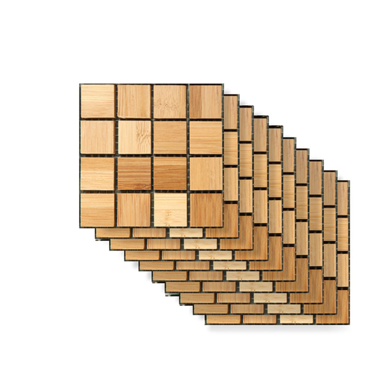 10 pièces chacune, autocollants de carreaux décoratifs autocollants, dosseret de mosaïque 4D, autocollants muraux en vinyle pour la cuisine de la maison, décor de salle de bain, Burlywood