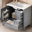 Meuble-lavabo simple autoportant de 30 po avec plateau en céramique, assemblage requis-926234432