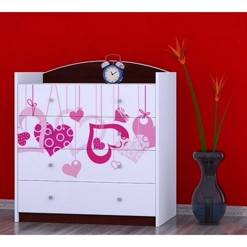 Newson Kids 4 - Drawer Chest, Dark Brown
