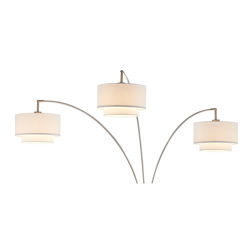 Abat-jour tambour en lin H 7 po x l 10,5 po, Blanc cassé