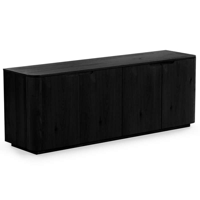 Adelaide 4 Door Wood Sideboard, Black