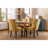 Velvet Upholstered Dining Chair with Wood Legs Nailhead Trim-254210993-254211004