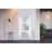 Front Exterior Prehung FiberGlass Door Frosted Glass / Manux 8552 White Silk / Office Commercial and Residential Doors Entrance Patio Garage-W36" x H80"-Left-hand Inswing-98196187-98196191-98196193