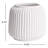 Galilee Cannelure White Ribbed Ceramic Cachepot Large-73484267