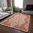 Premium Machine Washable Prisco Salmon Rug-2063566924