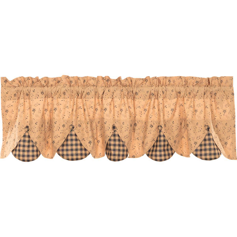 Cantonnière festonnée en coton Caudell, 18" L x 60" L