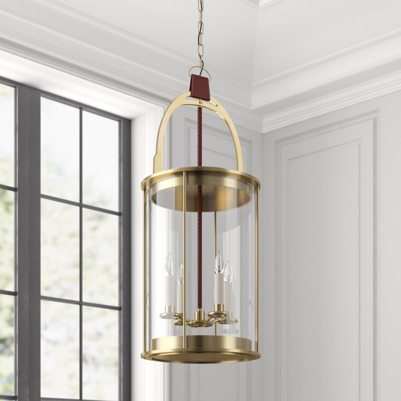 Ralph Lauren Home Westbury 4 Light Pendant, Natural Brass