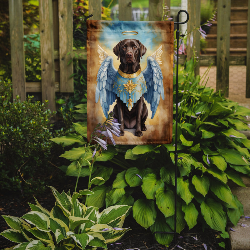 Chocolat Labrador Retriever My Angel Garden - drapeau