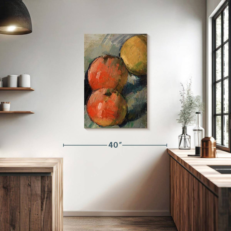 Trois pommes Yarlin, H 36 po x l 24 po