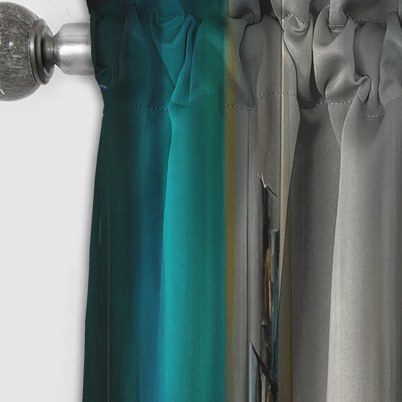 Loughman - Abstract Geometric Blackout Curtain - 1 Panels, 52" W x 95" L
