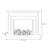 Beige Solid Wood Freestanding Fireplace