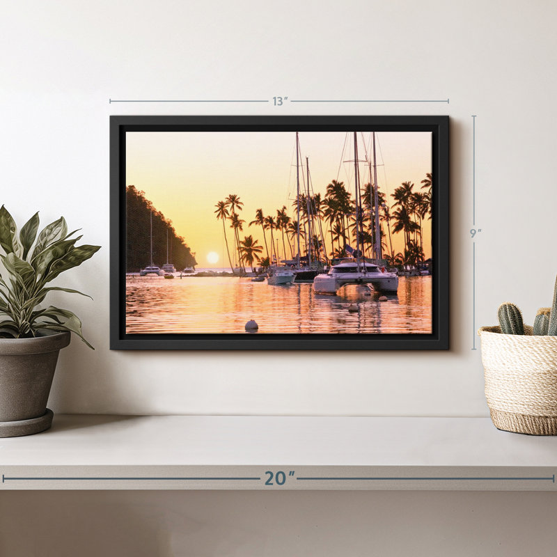 Impression sur toile Marigot Bay Docked Catamarans, H 9 po x l 13 po