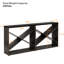 Console 70,04 po avec rangement, rectangulaire noire, forme en X détachable pour le vestibule, le salon, le couloir