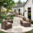 4 -Person Rattan Patio Safo With Cushions-552961611-552961615